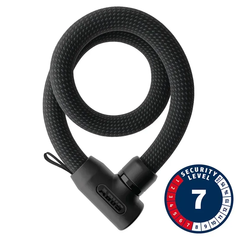 Abus Yarnit 4004K 4mm 110cm/3.6-ft Textile Lock w/ Key in Black