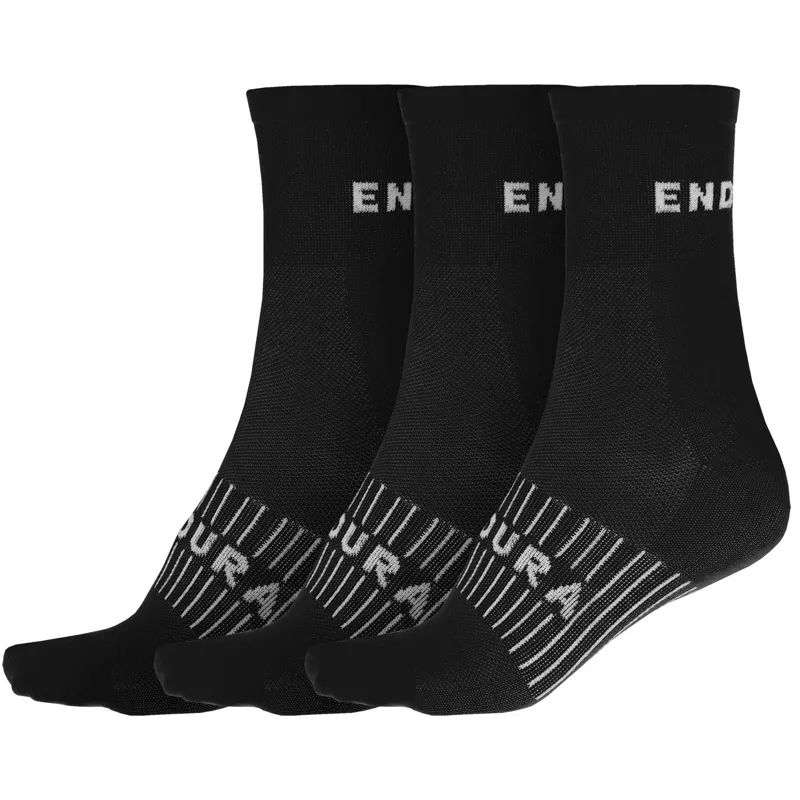 Endura Triple Pack Coolmax Race Socks in Black