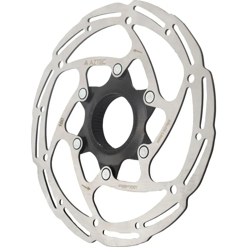 ROTOR Aztec Core Centre-Lock 160mm Disc Rotor in Silver-1