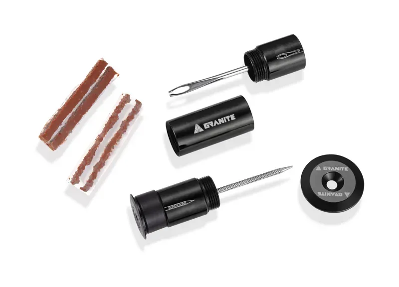 Granite Stash Hidden Tyre Plug Kit in Black