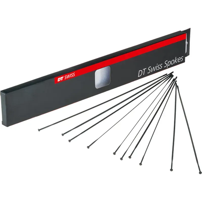 Aero Comp Wide Straight Pull Spokes 14 g  2 mm  black 296mm