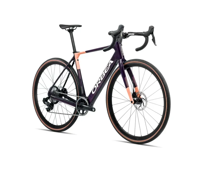 Orbea Gain M10i E-Road Bike In Fantasy Purple Carbon View Gloss/Orange Cloud Matt-1