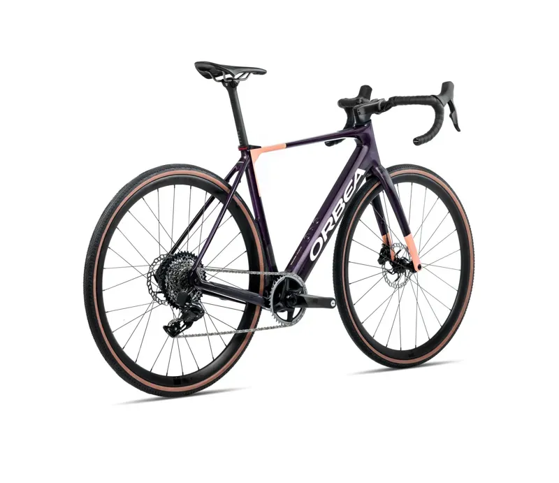 Orbea Gain M10i E-Road Bike In Fantasy Purple Carbon View Gloss/Orange Cloud Matt-2