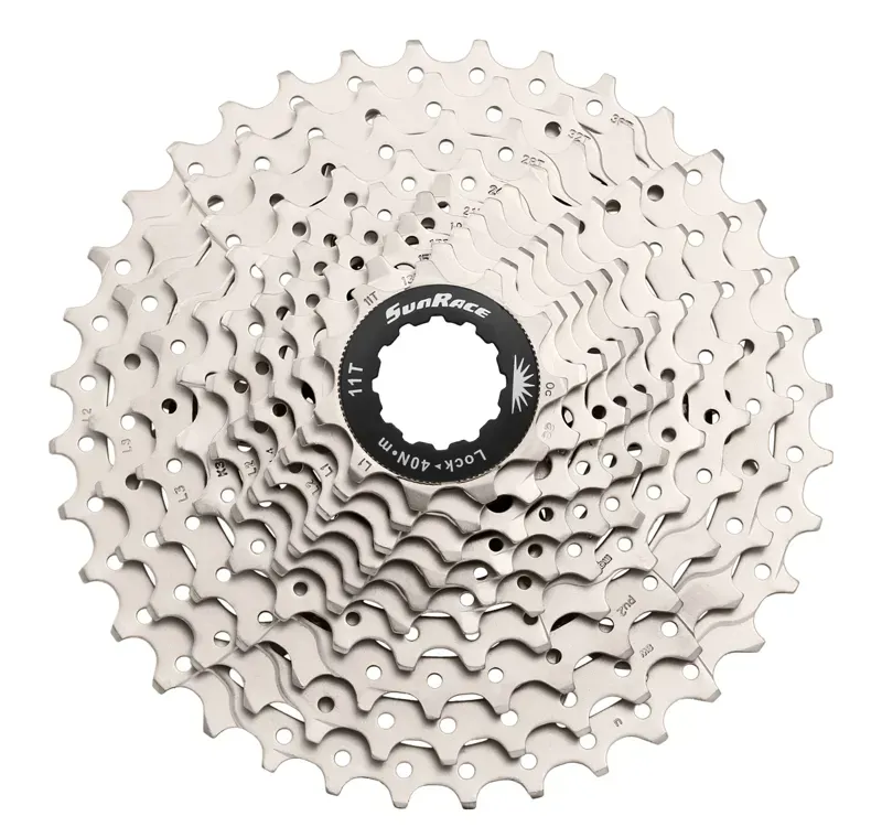 Sunrace and Sturmey Archer 11-36t 10 Speed MTB  Cassette in Silver