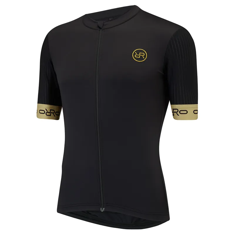 Orro Tec Short Sleeve Jersey in Black/Gold
